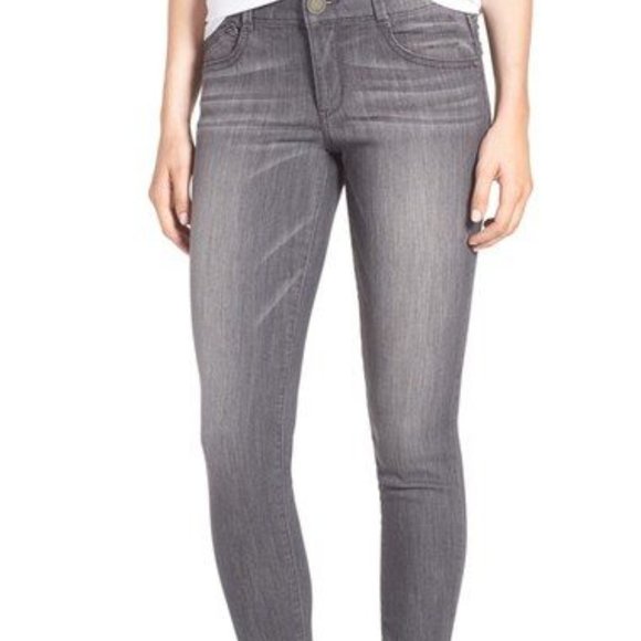 Wit & Wisdom Grey Skinny Denim Jeans - Size 2 - Picture 1 of 12